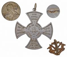 4db klf vallási témájú jelvény, medál, közte DN "Szervita Harmadrend" zománcozott fém jelv...