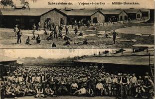 Székesfehérvár, laktanya, katonák csoportképe, kiadja Kaufmann Pál (EK)