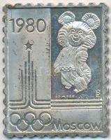 1980. "XXII. Nyári Olimpiai Játékok Moszkva 1980 - Misa" Ag bélyeg érem (3,40g/0.835/27x22mm) T:2 (PP)