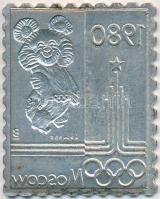 1980. "XXII. Nyári Olimpiai Játékok Moszkva 1980 - Misa" Ag bélyeg érem (3,40g/0.835/27x22...