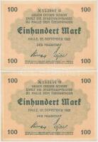 Németország / Weimari Köztársaság / Halle 1922. 100M (6x) T:I-,II,II-,III
Germany / Weimar Republic...