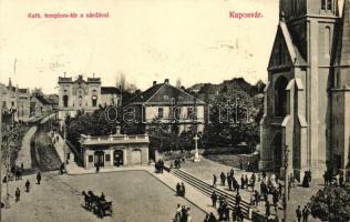 Kaposvár, Katolikus templom-tér a zárdával, kiadja Gerő Zsigmond (EK)