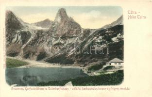 Tátra Zöld-tó, Kurbunkulus torony, Frigyes menház / Grünersee / lake