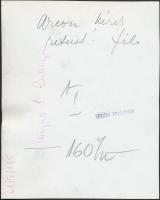 cca 1961 A Május 1. Ruhagyár öntudatos munkása. Filó Éva sajátkezű jegyzetével: "Arcon kérek re...