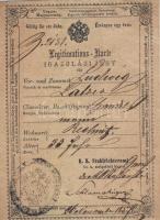 1957 Igazolási jegy 30CM okmánybélyeggel Rechnitzben kiállítva