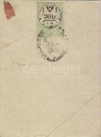 1957 Igazolási jegy 30CM okmánybélyeggel Rechnitzben kiállítva