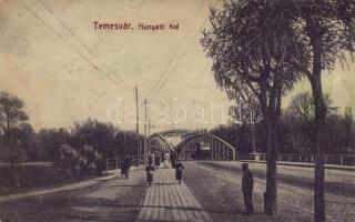 Temesvár, Hunyadi híd, villamos / bridge