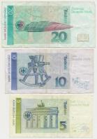 Németország 1991. 5M + 10M + 20M T:III
Germany 1991. 5 Mark + 10 Mark + 20 Mark C:F