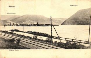 Ada Kaleh, vasúti sín, a magyar, szerb és román határok, kiadja Risa & Abdi / railway track, Hungarian, Romanian and Serbian borders