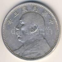 Kína 1914. 1$ Ag T:2/3+