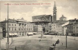 Piran, Pirano; Piazza Tartini, Palazzo Municipale e il Duomo; Guido Costalunga