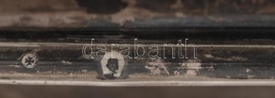 Ezüst (Ag.) cigarettás doboz, jelzett, piszkos,  bruttó:210g, 12,5×9 cm