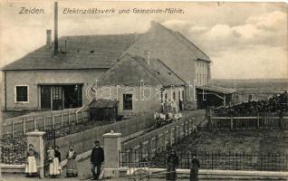 Feketehalom, Codlea; elektromos művek, községi malom / electrical works, mill (kis szakadás / small tear)