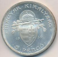 1938. 5P Ag "Szent István" T:2
Adamo P8.1