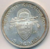 1938. 5P Ag "Szent István" T:2 kis patina
Adamo P8.1