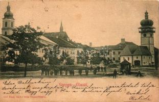 1899 Szepesolaszi, Spisské Vlachy; Főtér, kiadja Szoller Géza / main square