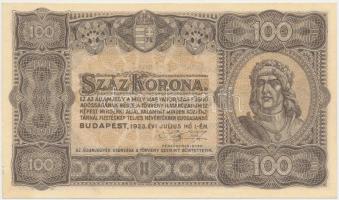 1923. 100K "Magyar Pénzjegynyomda Rt. Budapest" T:I-