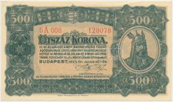 1923. 500K "Magyar Pénzjegynyomda Rt. Budapest" T:I-,II több kisebb hajlás Adamo K34