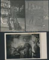 cca 1910-20 Vadászati témájú fotók: vadászok, trófeák, fegyverek, stb. 6 db. cca  11x9 cm