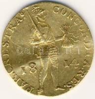 Hollandia 1814. Utrecht Dukat Au 3,48g T:kissé hajlott, egyébként 2