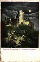 Máriavölgy, Marianka; Borostyánkői várrom / castle ruins (kopott sarkak / worn edges)