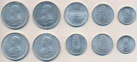 1941-1944. 1P Al (2x) + 1943. 2P Al (3x) + 5P Al "Horthy Miklós születésének 75. évfordulója&qu...
