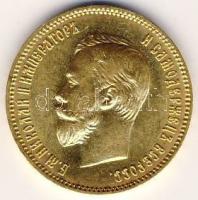 Oroszország 1910. 10R Au 8,6026g T:1/2
