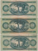 1949. 10Ft (3x) T:III,III-