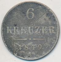 Ausztria 1849A 6kr Ag T:2-,3
Austria 1849A 6 Kreuzer Ag C:VF,F