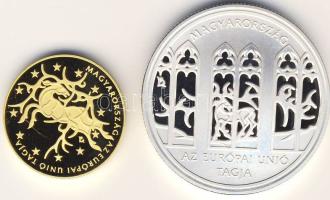 2004. 50000Ft Au 13,964g + 5000Ft Ag "Magyarország az EU tagja" pár T:PP Csak 7000db!