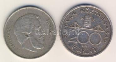 1947. 5Ft Ag + 1992. 200Ft Ag "MNB" T:2