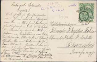 Brezice; K.u.K. military censorship cancellation on backside (EK)