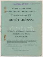 1915. "Pesti Hazai Első Takarékpénztár-Egyesület Erzsébetvárosi fiók" betétkönyve