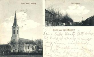 Bánátnagyfalu, Szenthubert; Római Katolikus templom, Vasút utca / church, street