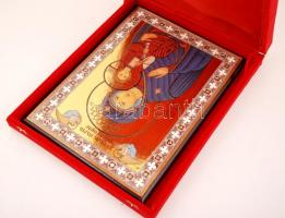 Gyöngyházberakásos ikon, nyomat, "Magyarországi Kopt Ortodox Egyház fennállásának I évfordulójá...