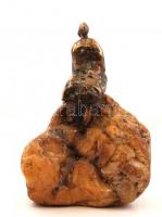 Jelzés nélkül: Várakozó. Bronz, kő talapzaton, m:7 cm