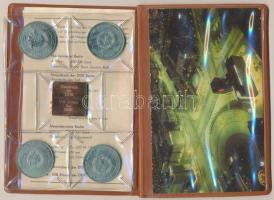 NDK 1987. 5M (4xklf) "750 éves Berlin" emlékéremmel, tanúsítvánnyal és bőrtokban! T:1
GDR...