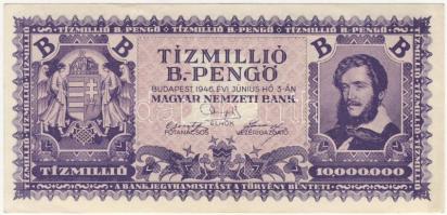 1946. 10.000.000B.-pengő T:II+ Csak egyszer hajtva!
