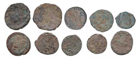 Római Birodalom 10db-os bronzpénz tétel T:3
Roman Empire 10pcs of bronze coins C:F