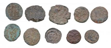 Római Birodalom 10db-os bronzpénz tétel T:3
Roman Empire 10pcs of bronze coins C:F