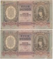 1943. 1000P (2x) közeli sorszámúak T:III