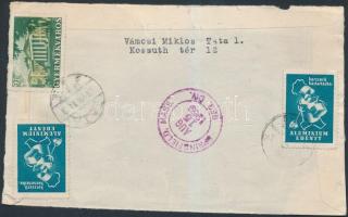 42 db levélzáró, kényszerfelár-, segély-, tagsági bélyeg 2 stecklapon, kivágáson