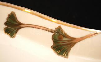 Zsolnay tavasz mintás tálka, kézzel festett, jelzett, (K.K.Halina), 20×9 cm