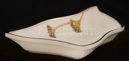 Zsolnay tavasz mintás tálka, kézzel festett, jelzett, (K.K.Halina), 20×9 cm