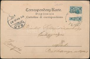 Tivat, Teodo; Bocche di Cattaro / Bay of Cattaro, sailing ship, floral (EK)