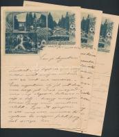 1911 Marrillai Sanatorium (Erdély) prospektus, ismertető, valamint 2 számla és 3 fejléces levél