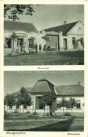 Bácsgyulafalva, Telecka; Községháza, vegyeskereskedés / town hall, shop (fa)