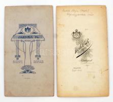 cca 1902-1909 Bp., 6 db keményhátú fotó a Medek Fényképész család tagjairól, 20x11 cm