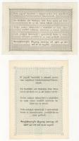 1848-49. "Kossuth bankók" 15kr hátoldal ferdén nyomva! T:I-, 30kr "*"-gal T:I-, ...