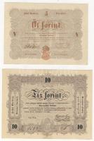 1848-49. "Kossuth bankók" 15kr hátoldal ferdén nyomva! T:I-, 30kr "*"-gal T:I-, ...
